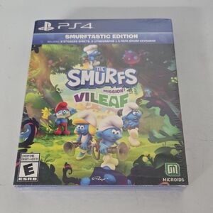 Brand New  The Smurfs Mission Vileaf PS4 Game - Smurftastic Edition